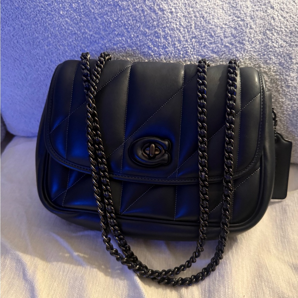 Black Coach Madison Pillow Bag